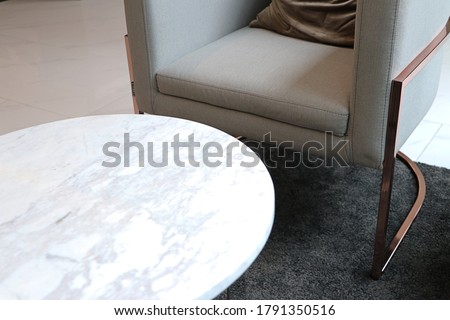 close up detail of pink gold furniture, luxury style,  furniture design Royalty-Free Stock Photo #1791350516
