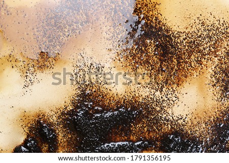 Wet coffee sediment, residue background and texture