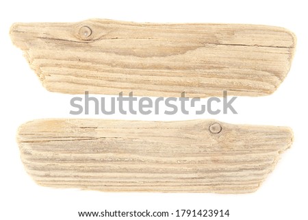 Driftwood isolated on white background. Pieces of sea drift wood. Royalty-Free Stock Photo #1791423914