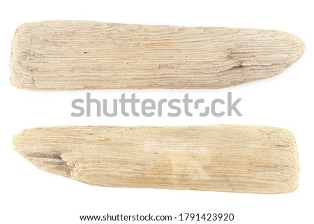 Driftwood isolated on white background. Pieces of sea drift wood. Royalty-Free Stock Photo #1791423920