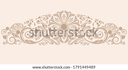 Vintage abstract floral ornament with decorative flowers for design