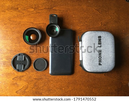 photography phone lenses kit with a mobile phone 