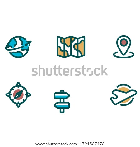 Travel Vector logo.Travel Vector logo collection set.Travelling Logo In different style.Abstract colorful travel agency vector logo template design.
