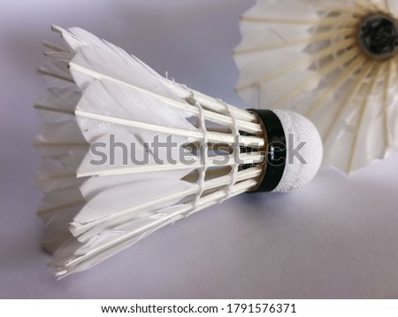 badminton shuttlecock on white background