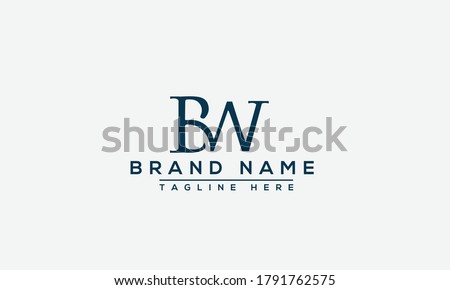 Letter BW logo icon design template elements  Royalty-Free Stock Photo #1791762575