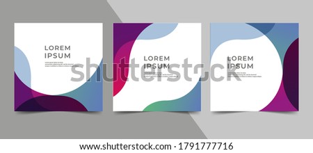 Modern design background in blue purple color. Social Media Banners Post Template. EPS10.