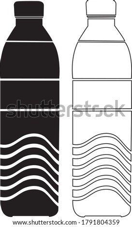 vector bottle icon.vector illustration in black color.vector clip art of bottle.