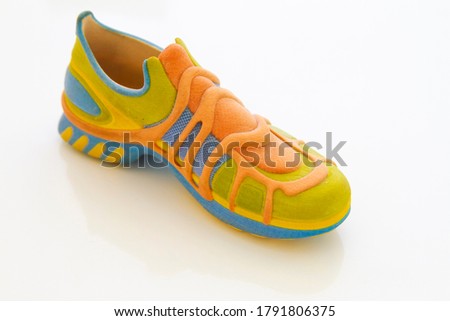 3D printed shoe. 3d printing Technology. Royalty-Free Stock Photo #1791806375