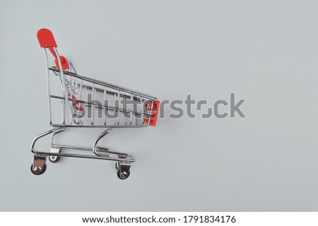 Shopping cart or trolley isolated on a white background