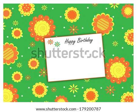 Flowers - Text - Happy Birthday