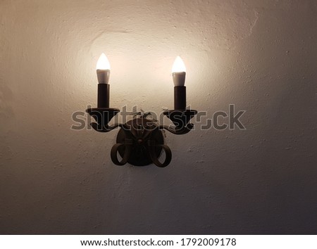 beautiful antiques light in a castle