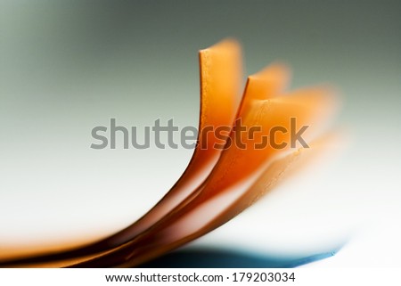 Colorful abstract composition with paper, lights and shadows