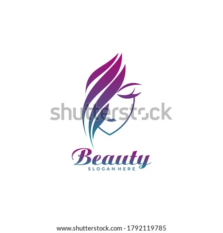 Beauty girl logotype. Elegant logos for businesses related to women's beauty, models and hairstyles, such as logos for beauty salons, massage, cosmetics and spa,Beauty logo vector template