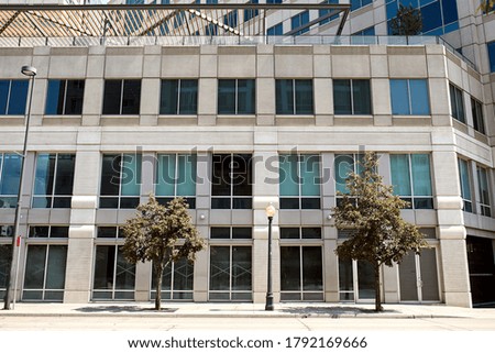Exterior of modern office building in Downtown Denver.  Denver, Colorado, USA
