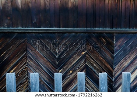 Textured wooden wall and fence