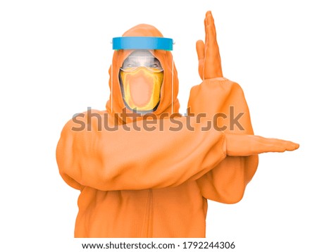 bio doctor saying is ready to fight the virus, 3d illustration