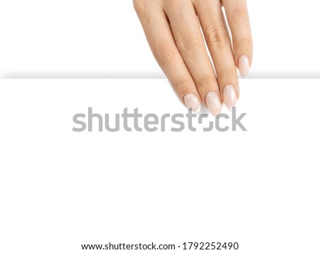 Hand holding blank business card. Hand holding blank business paper card isolated on white background. Empty template with clipping path.