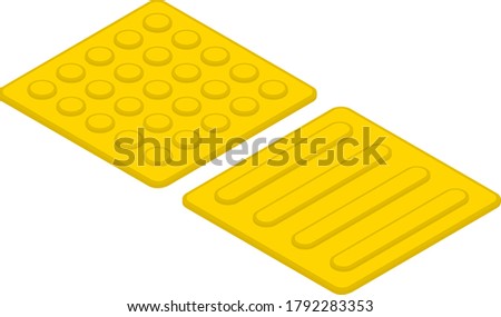 Tactile paving isolated vector illustration