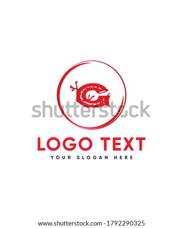 A hand rendered naturally fun letter type G logo template,Vector logo for business and company identity 