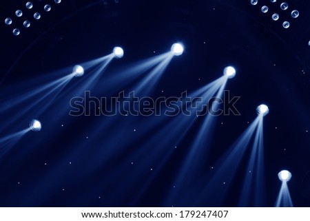 stage lighting effect in the dark 