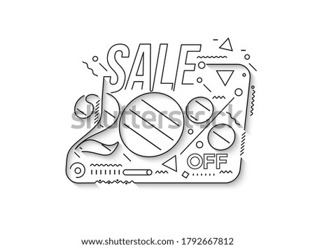 20% OFF Flash Sale Discount Banner Template Promotion Big sale special offer. end of season special offer banner. vector illustration.