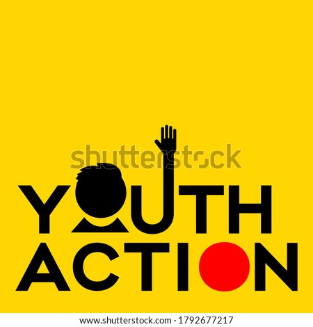 Design for celebrating International youth day event. August 12. Campaign vector illustration with youth engagement for global action theme Royalty-Free Stock Photo #1792677217