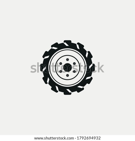 tractor wheel icon vector sign symbol for design Royalty-Free Stock Photo #1792694932