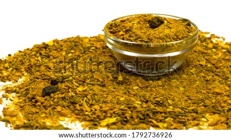 Seasoning for pilaf. On a white background