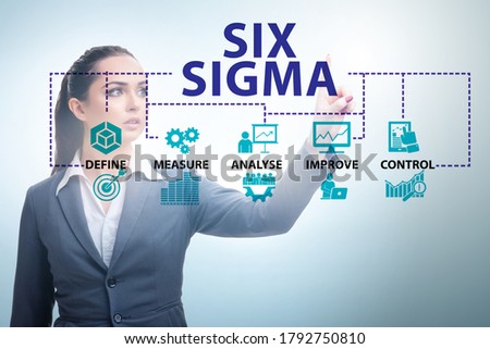 Concept of Lean management with six sigma Royalty-Free Stock Photo #1792750810