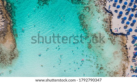 Aerial view of tropical Cyprus island 