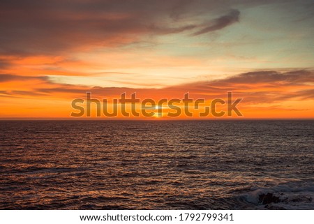 Spanish horizon during a colorful sunset