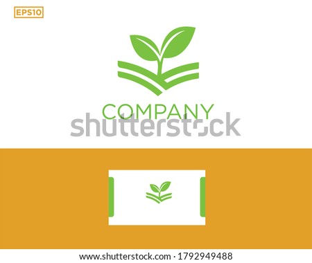 Modern logo leaf, Stock Vector eps 10