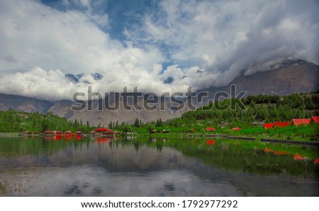 shangrila lake ,lower kachura lake in skardu , gilgit baltistan ,Pakistan 