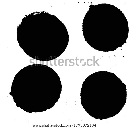 Grunge Circle.Grunge Round Shape. Abstract  round frame design. Grunge circle, grunge round shape,  banner stroke with black color isolated on transparent  background, eps 10