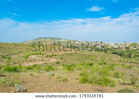 Landscape image of fort munro city, A historical place and a tourist place in south Punjab,Pakistan.Image taken from a mountain.