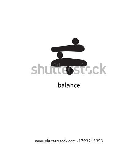 Black stones in balance, zen symbol. Logo for yoga and meditation studios Royalty-Free Stock Photo #1793213353