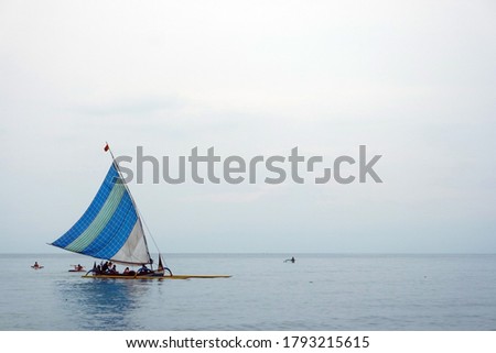 The boat on the sea