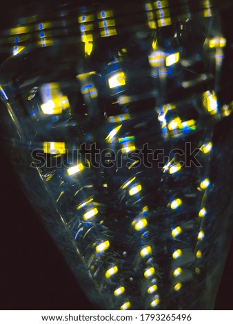 A simple picture of a small LED lights present in the LED lantern with great texture and effect.