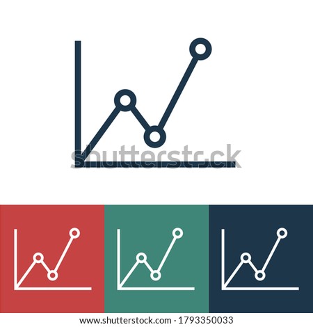 Linear vector icon with chart