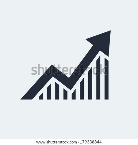 Statistic Flat Icon with shadow. Vector EPS 10. Royalty-Free Stock Photo #179338844