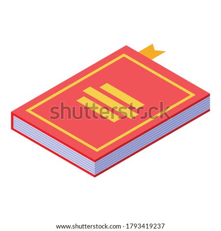 Inclusive education red book icon. Isometric of inclusive education red book vector icon for web design isolated on white background