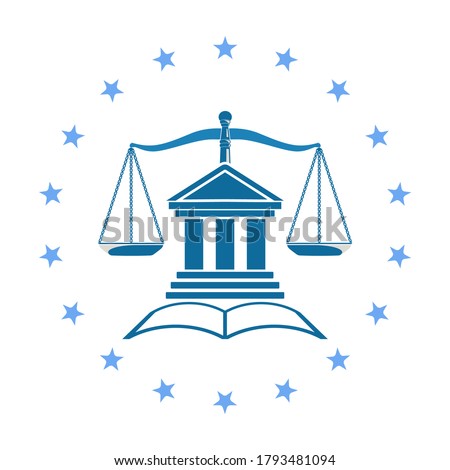 law and justice logo vector illustration