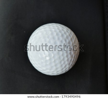 White golf ball circle on a white background sport equipment object