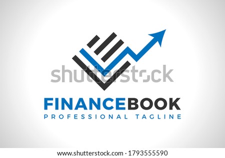 Minimal Finance Book Accounting Financial Line Logo Design Bookkeeping Vector Icon.