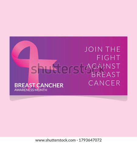 Download this Vector about Breast cancer awareness month banner or poster.