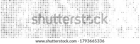 Texture of black dots on white background. Monochrome halftone comic Royalty-Free Stock Photo #1793665336