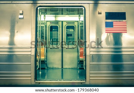 Generic underground train - New York City Royalty-Free Stock Photo #179368040