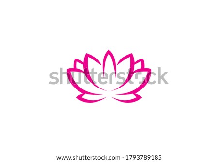 pink lotus flower vector design