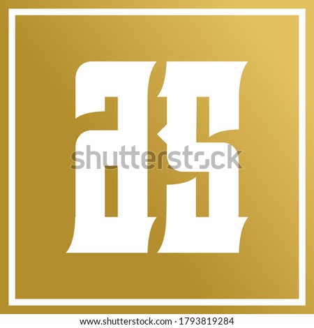 logo initials AS vector minimalist