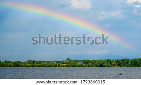Rainbow over Button Bay State Park, Lake Champlain, Vermont